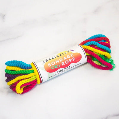 Funfetti Rainbow Bamboo Silk Bondage Rope