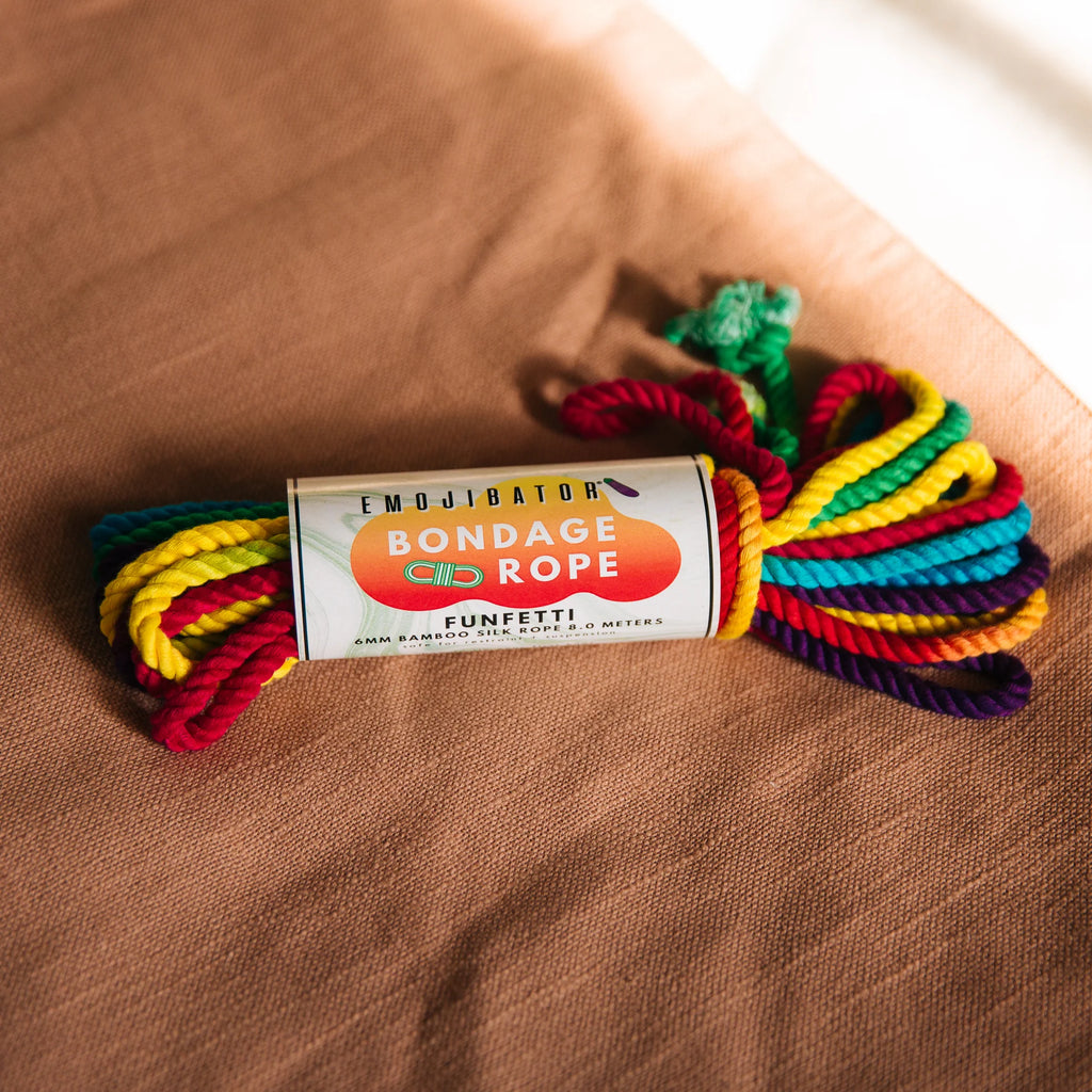 Funfetti Rainbow Bamboo Silk Bondage Rope