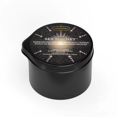 Kama Sutra Sex Magnet Pheromone Massage Candle Vanilla Amber, 6oz