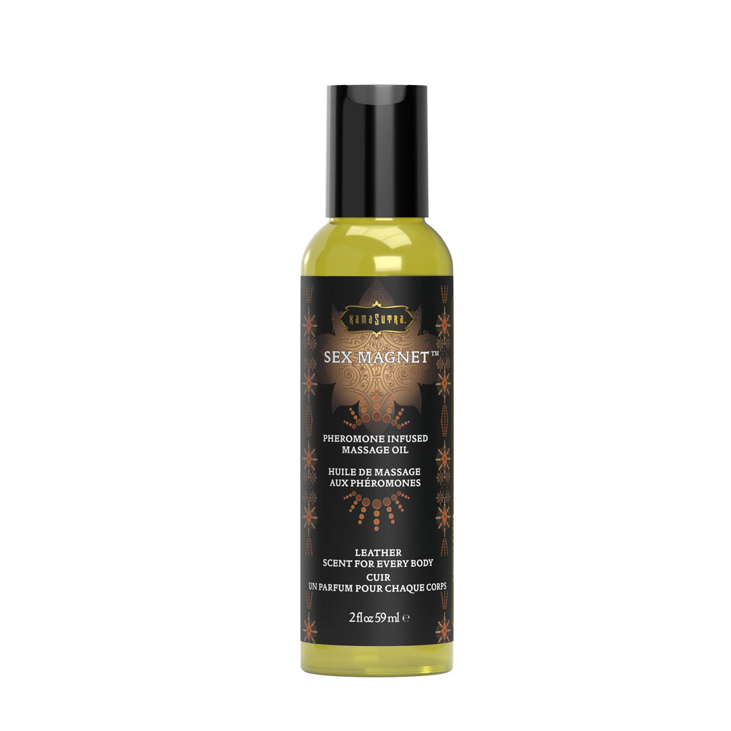 Kama Sutra Sex Magnet Pheromone Massage Oil, Leather, 2oz