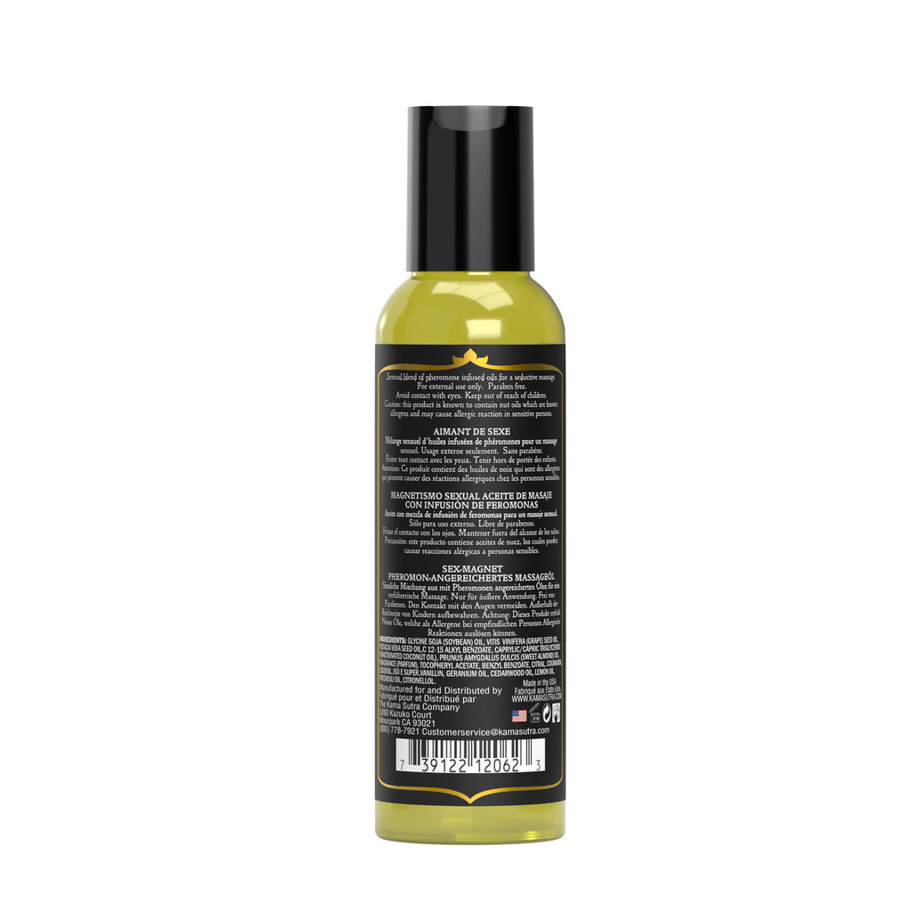 Kama Sutra Sex Magnet Pheromone Massage Oil, Leather, 2oz