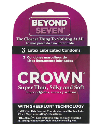 Beyond Seven Crown Condoms - 3 pk