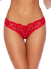 Naughty Open Back Panty, Red, One Size