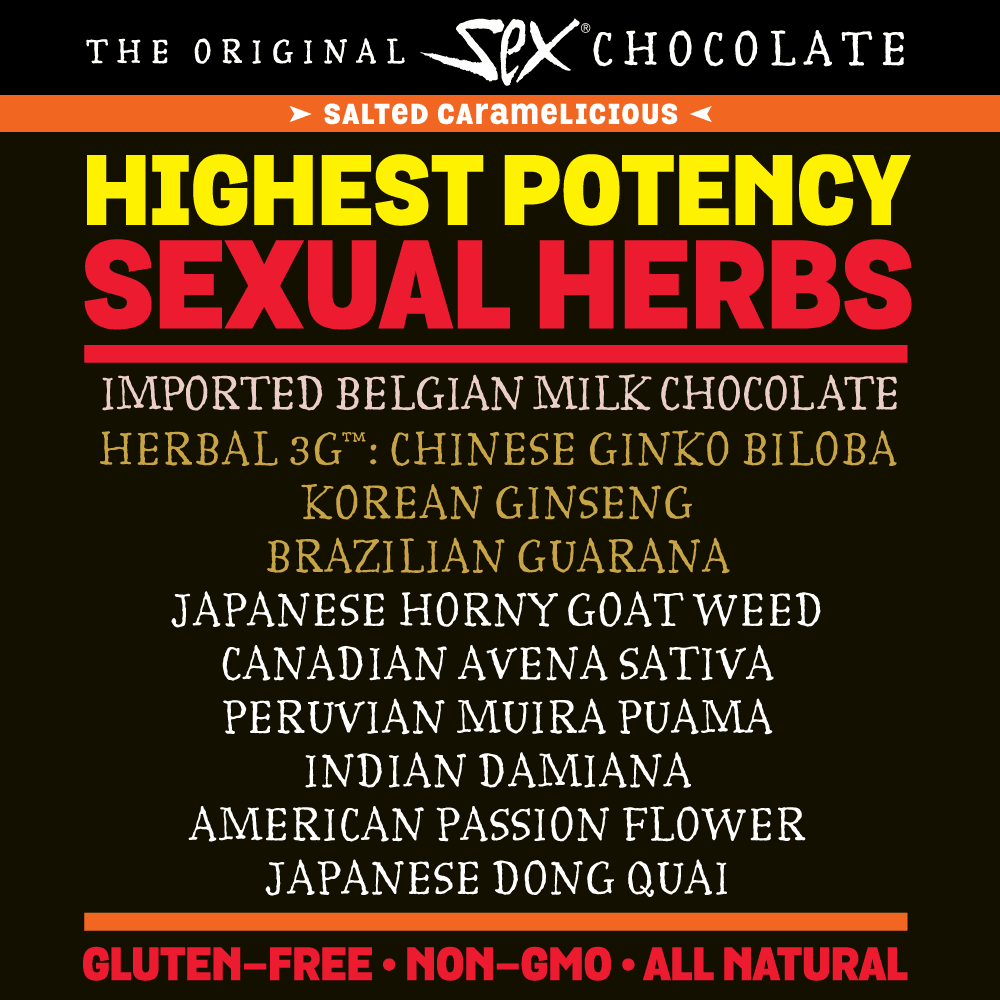 Salted Caramel Sex Chocolate Herbal Infused Aphrodisiac Treat - 1 Piece
