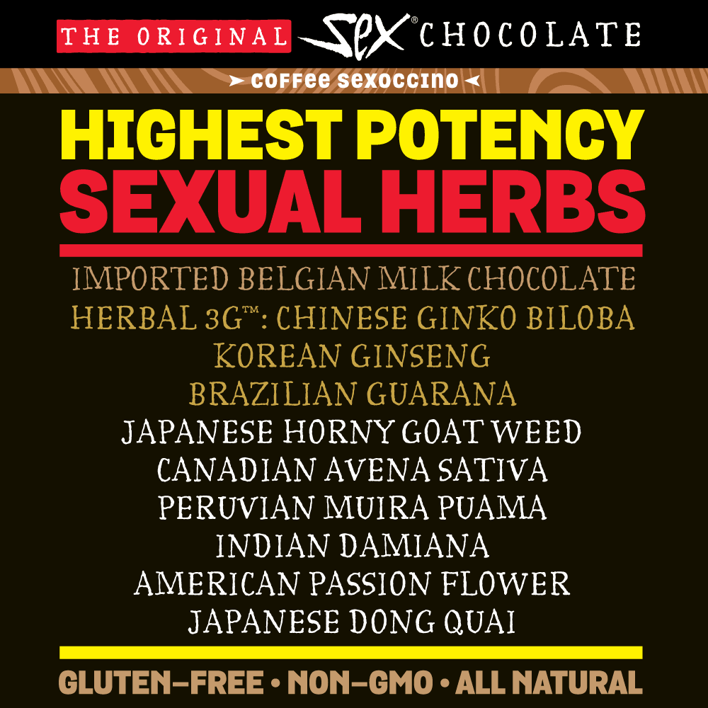 Coffee Sex Chocolate Herbal Infused Aphrodisiac Treat - 1 Piece
