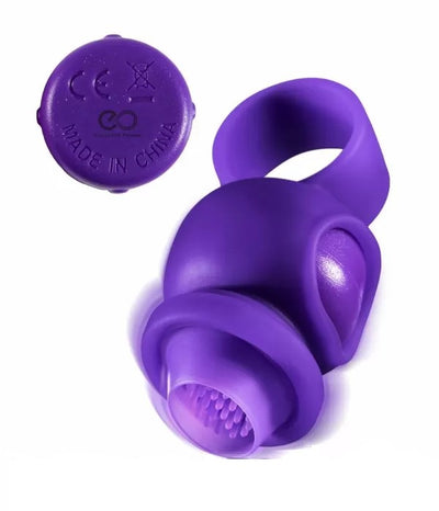 Clit Ring Mini Finger Vibrator in Purple