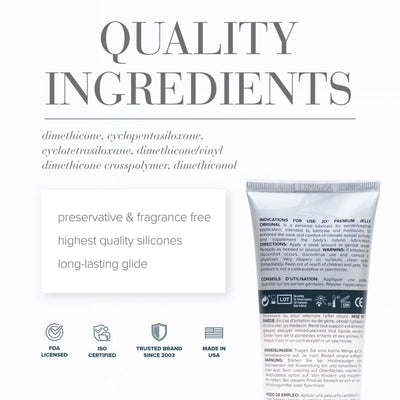 JO H2O Premium Jelly Lube - Original Formula 4oz