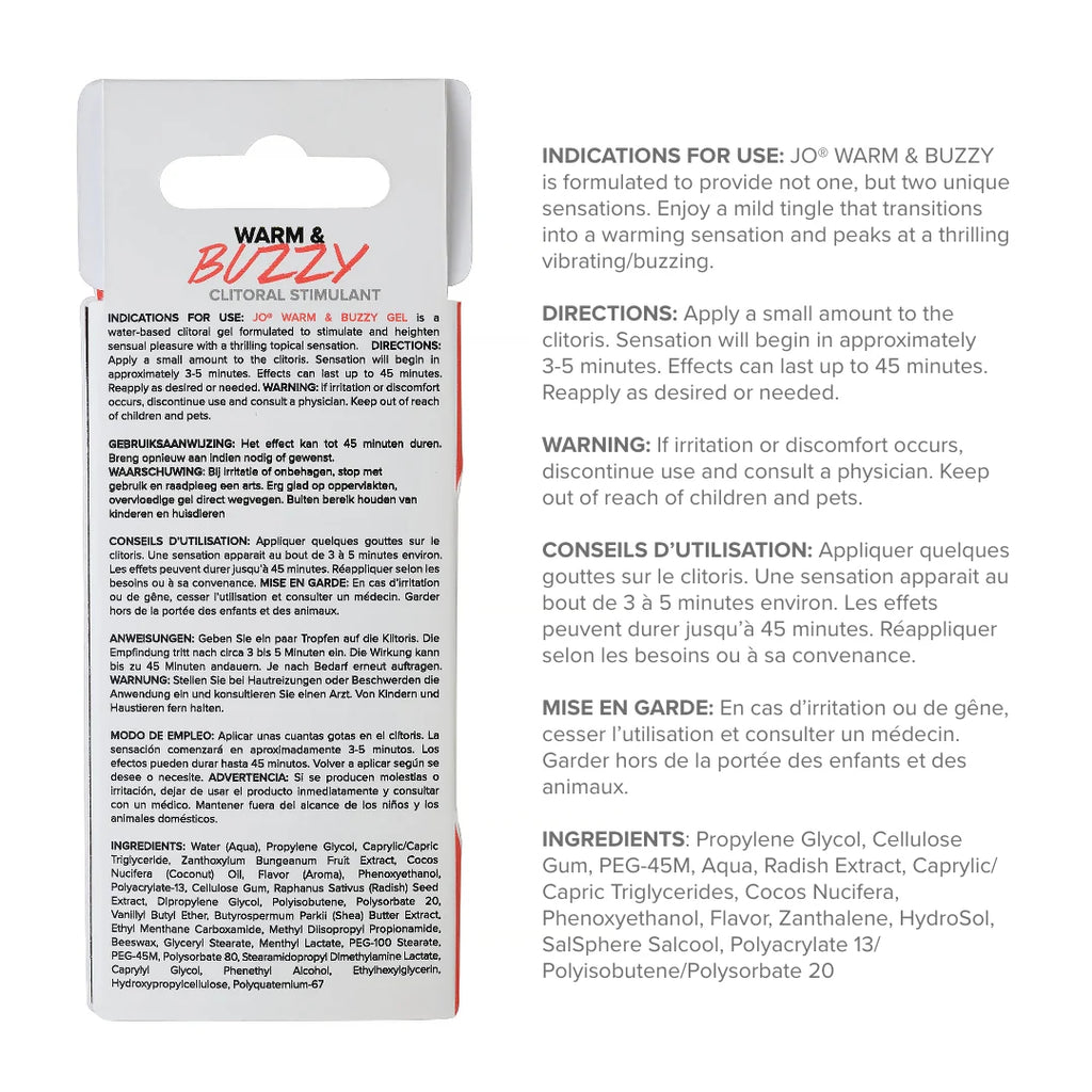 JO Warm & Buzzy Clitoral Stimulant - 10ml