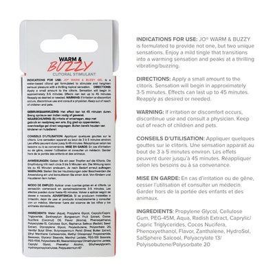 JO Warm & Buzzy Clitoral Stimulant - 10ml