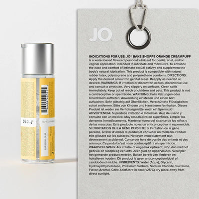 JO Bake Shoppe Orange Creampuff water based lubricant