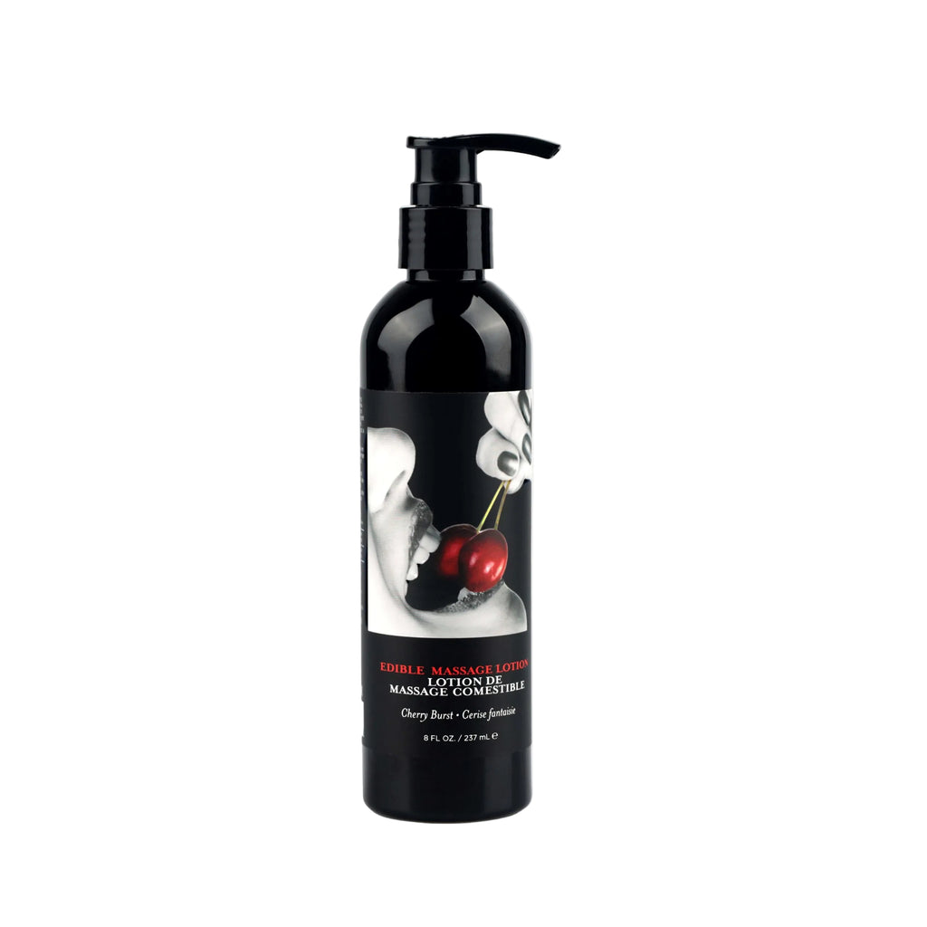 Earthly Body Edible Massage Lotion, Cherry Flavor, 8oz