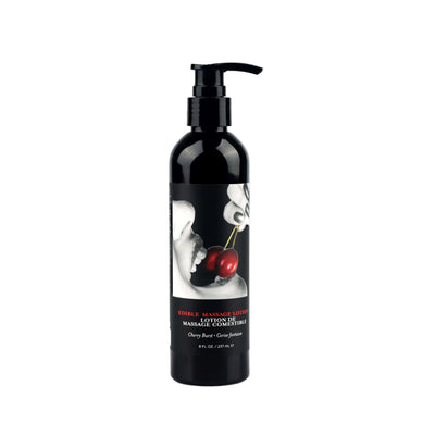 Earthly Body Edible Massage Lotion, Cherry Flavor, 8oz