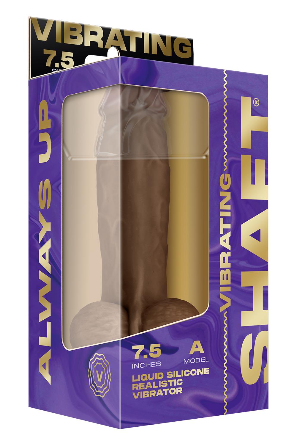 Shaft Liquid Silicone Vibrating Dildo Model A - 7.5
