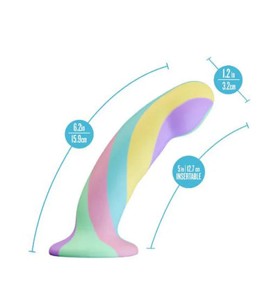 Avant Handcrafted Daydream Rainbow Dildo 5.75in