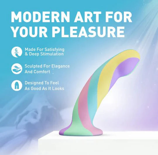 Avant Handcrafted Daydream Rainbow Dildo 5.75in