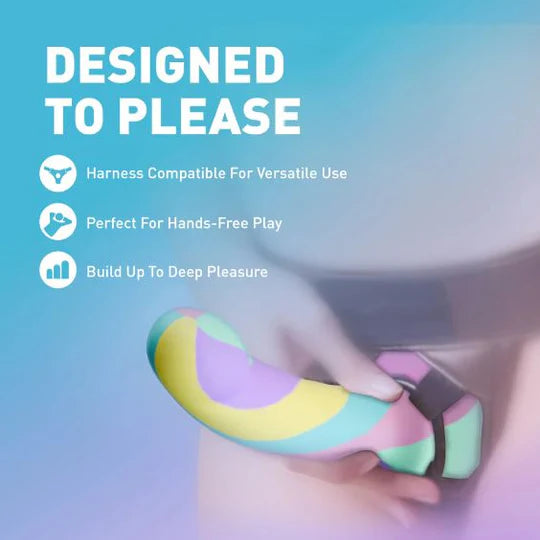 Avant Handcrafted Daydream Rainbow Dildo 5.75in