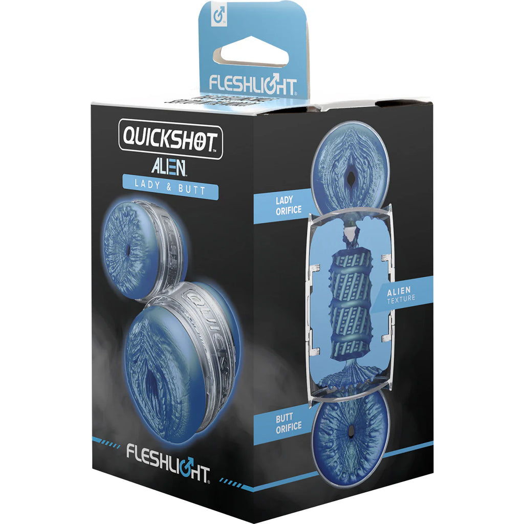 Fleshlight Quickshot Alien Lady/Butt, Metallic Blue
