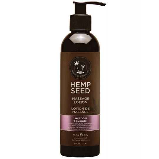 Earthly Body Hemp Seed Massage Lotion, Lavender, 8oz
