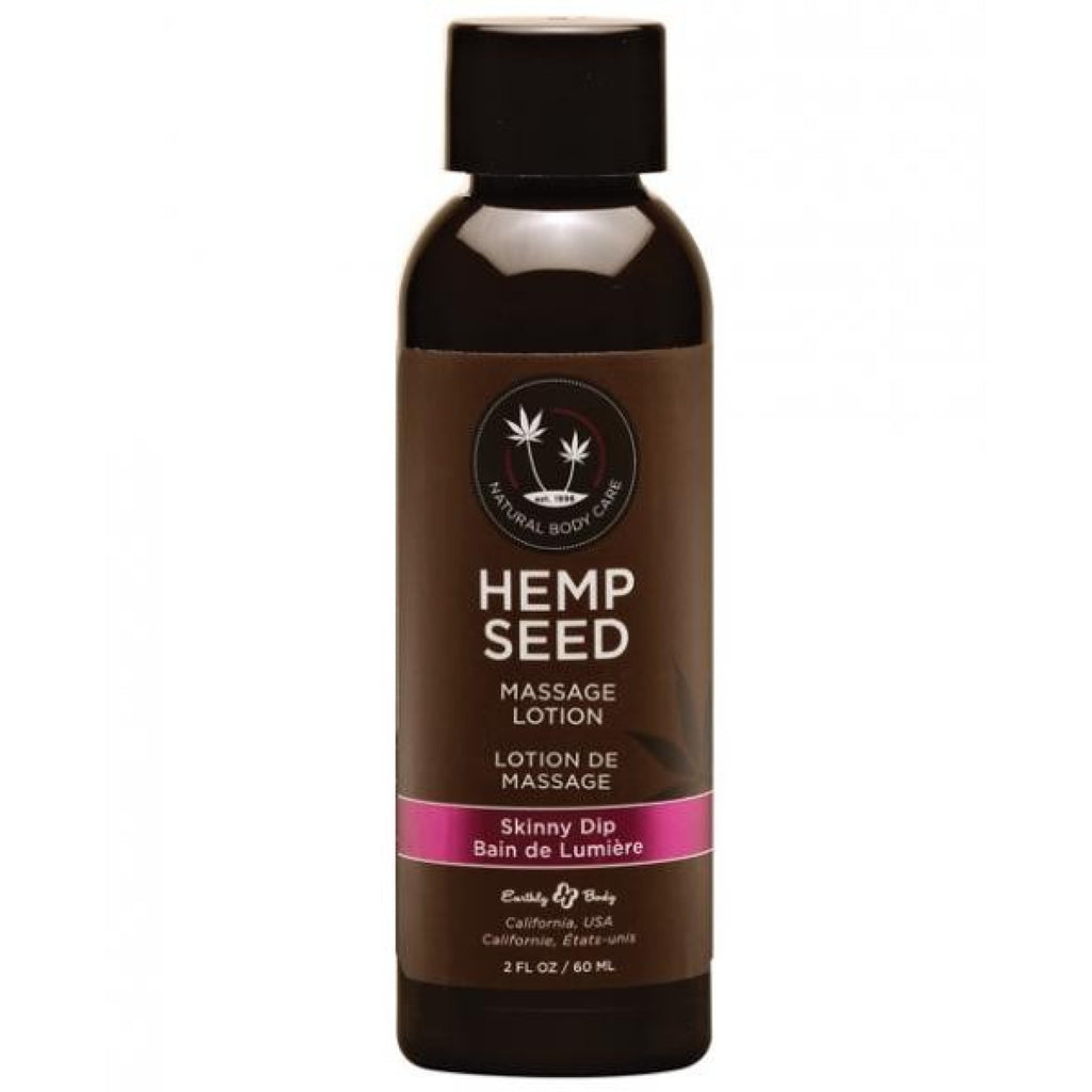 Earthly Body Hemp Seed Massage Lotion, Skinny Dip, 2oz