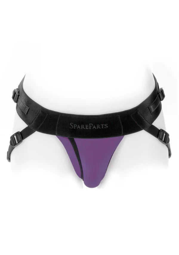 Spare Parts Size A Joque Underwear Strap-On and Packer Harness in Purple