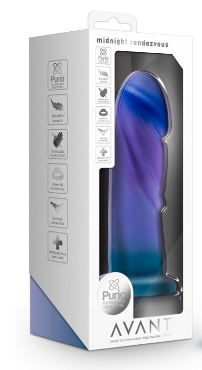Avant Midnight Rendezvous Dildo - Ocean Blue