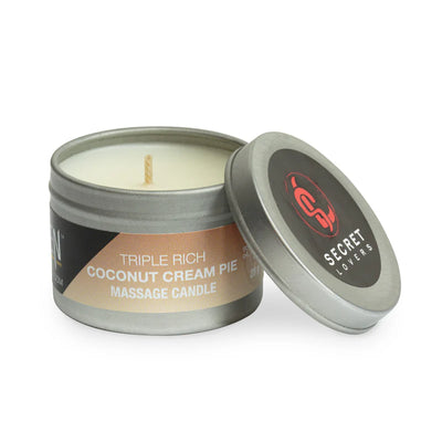 Coconut Cream Pie Triple Rich Massage Oil Candles by Secret Lovers