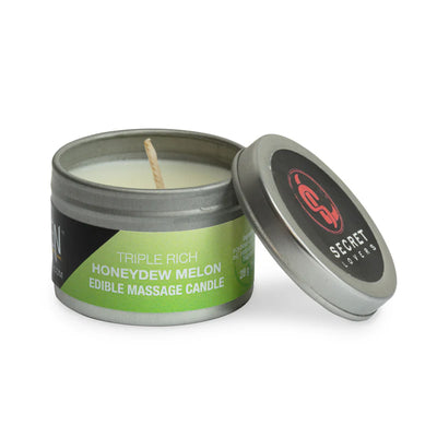 Honeydew Melon Triple Rich Massage Oil Candles by Secret Lovers