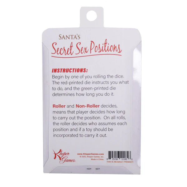 Santa’s Secret Sex Positions Dice