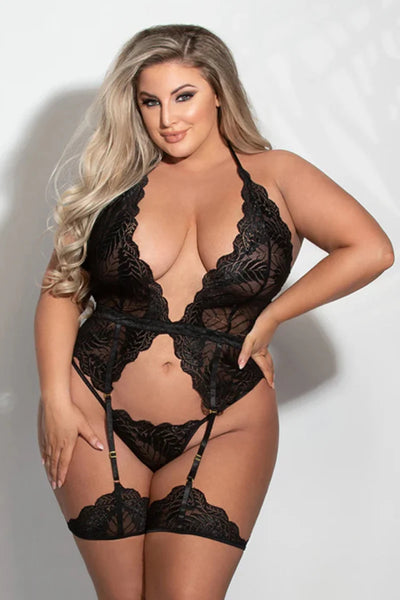 Black Lace 2-Piece Cami Set - Queen