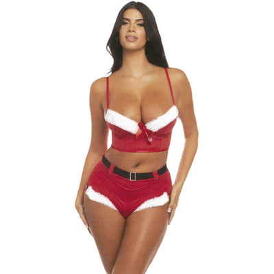 3-Piece Santa Short Set in Red