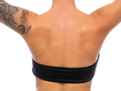 Black Peekaboo Bandeau Top in S/M
