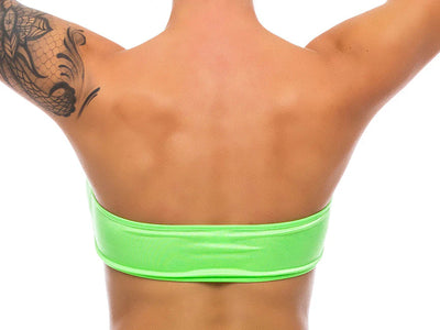 Green Peekaboo Bandeau Top in S/M