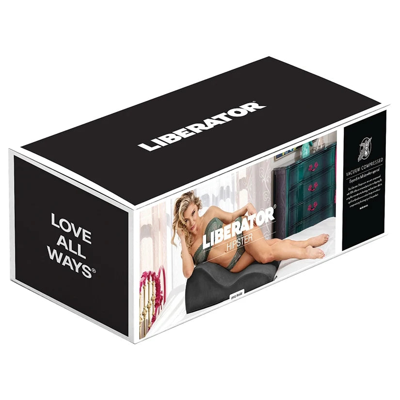 Liberator Hipster Sex Pillow in Black Velvish