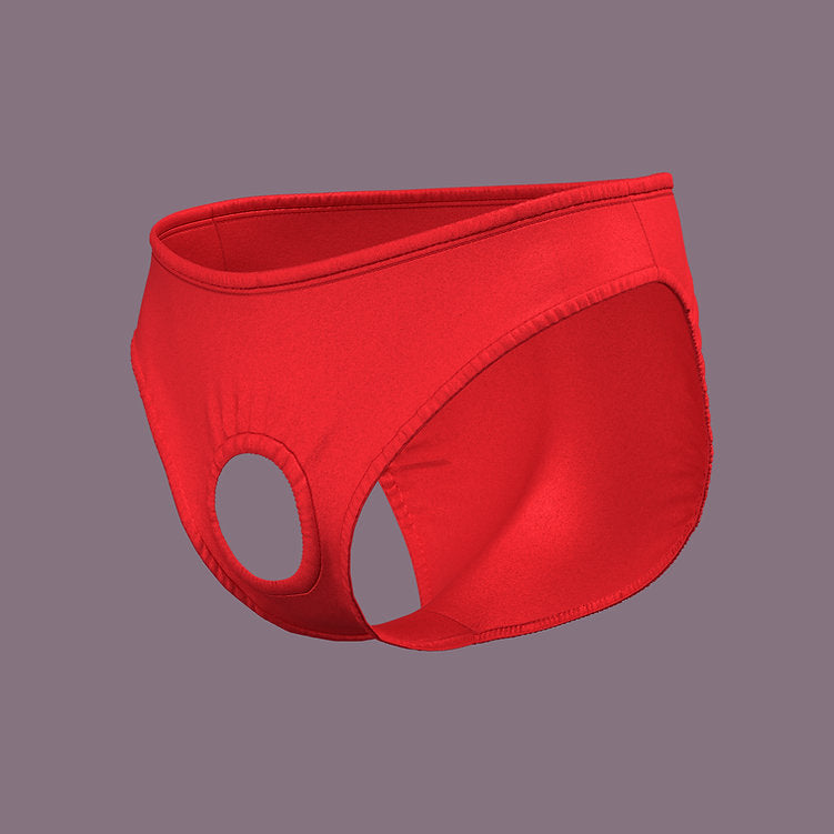 Pouchless Brief With C-Ring, Red, One Size