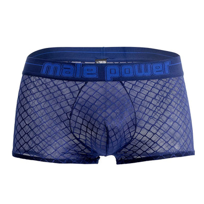 Diamond Mesh Mini Shorts Boxer Briefs, Navy