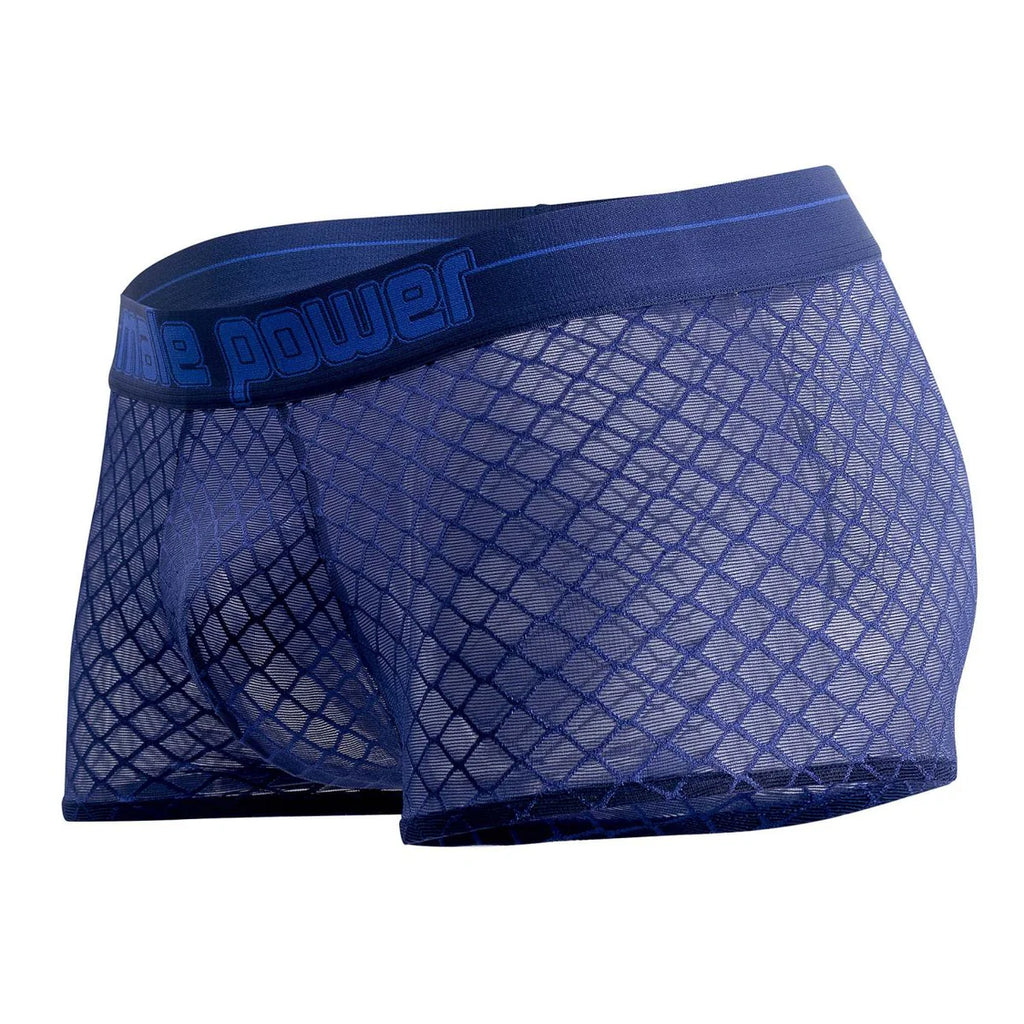 Diamond Mesh Mini Shorts Boxer Briefs, Navy