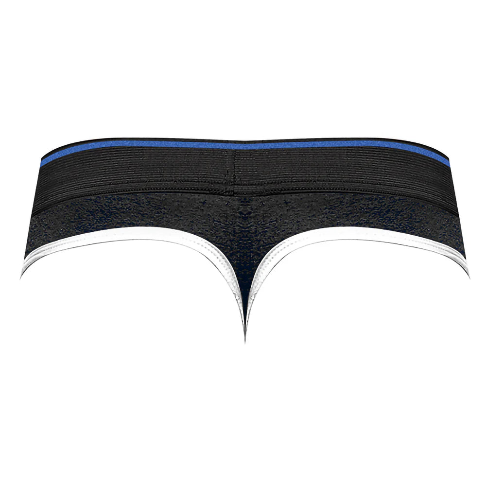 Retro Sport Panel Men's Thong, Blue
