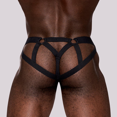 Galactic Sheer Strappy Ring Jock, Purple, L/XL