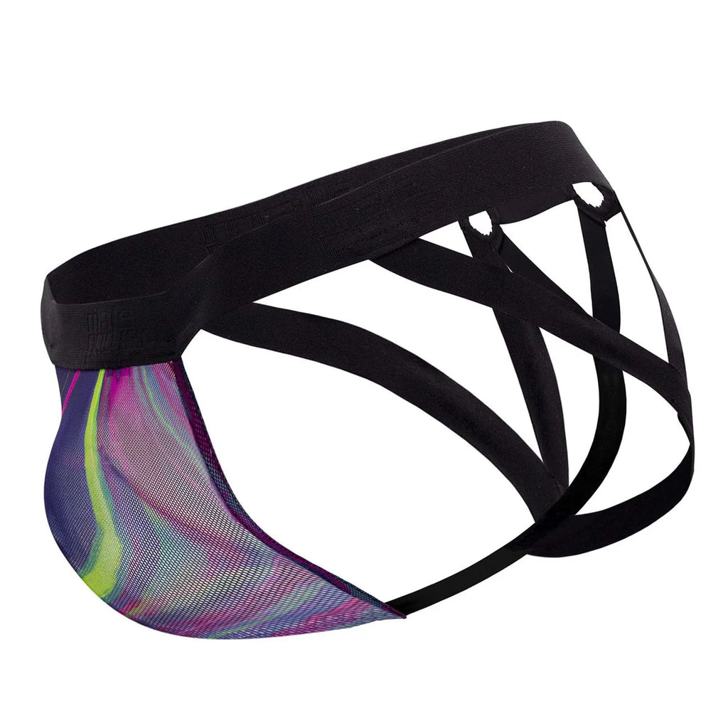 Galactic Sheer Strappy Ring Jock, Purple, L/XL