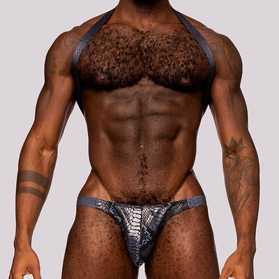 S'naked Harness Sling Thong by Male Power in Black L/XL