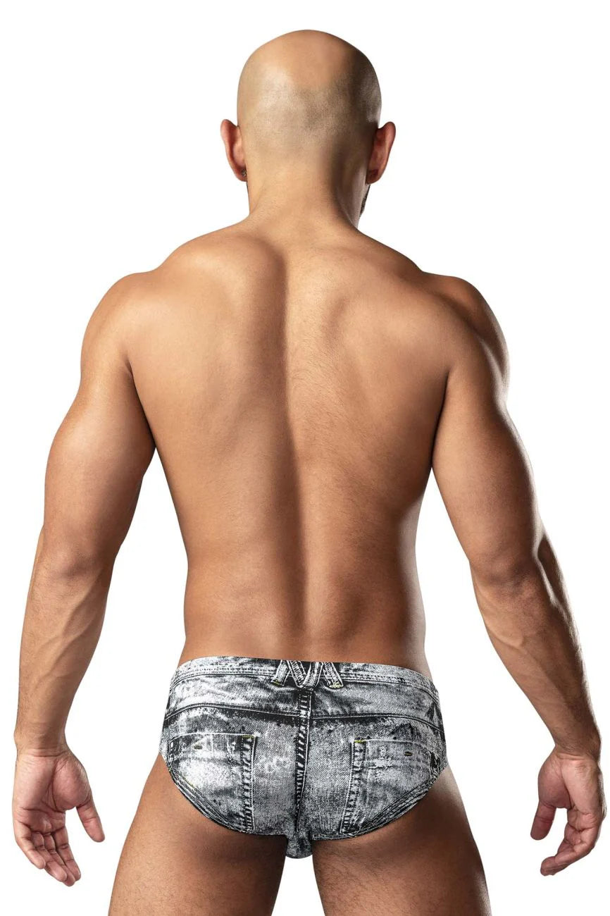 Dirty Denim Bikini Color Denim Print