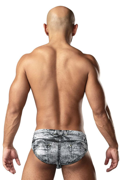 Dirty Denim Bikini Color Denim Print