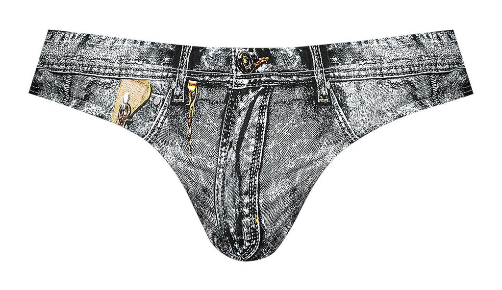 Dirty Denim Bikini Color Denim Print