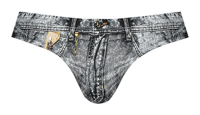 Dirty Denim Bikini Color Denim Print