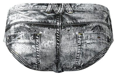 Dirty Denim Bikini Color Denim Print