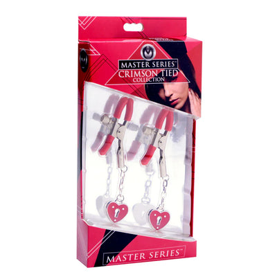 Captive Hearts Padlock Nipple Clamps
