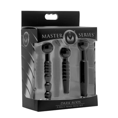 Dark Rods 3 Piece Silicone Penis Plug Set by Master Series