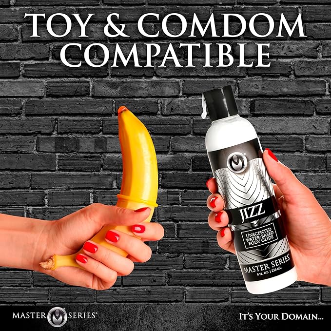 Jizz Unscented Water-Based Body Glide White Lube 8oz