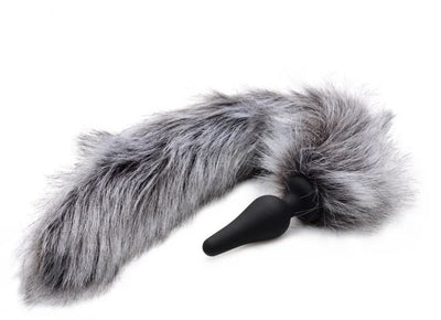 Tailz Grey Wolf Tail Anal Plug And Ears Set