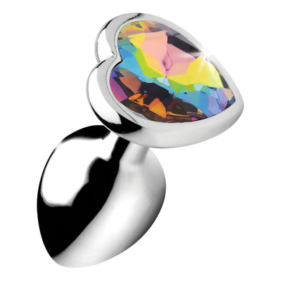 Rainbow Prism Heart Anal Princess Plug - Small